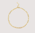 Layered Loop and Paperclip Chain Anklet