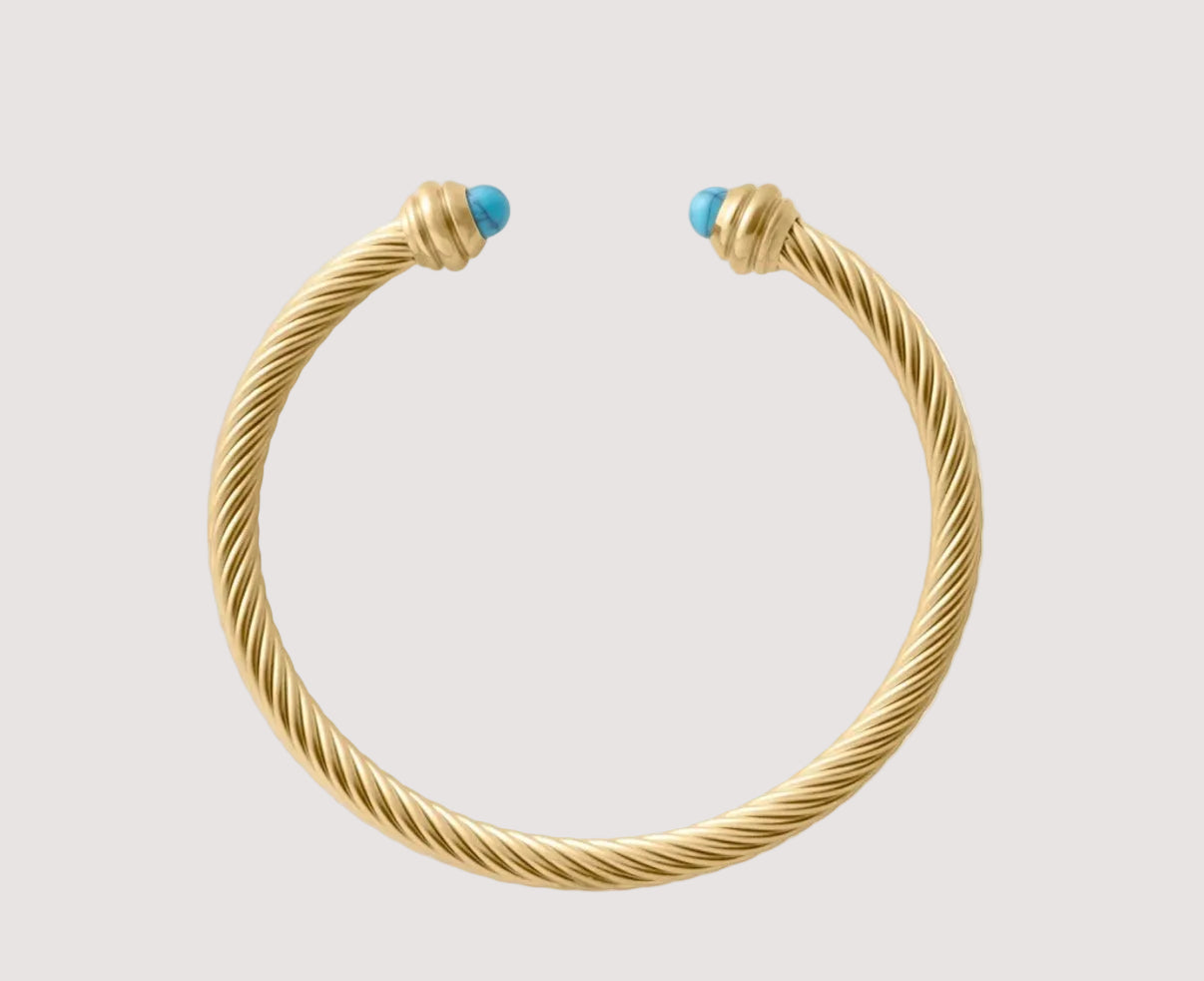 Turquoise Twisted Bangle