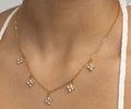 Dangle Floral Necklace /